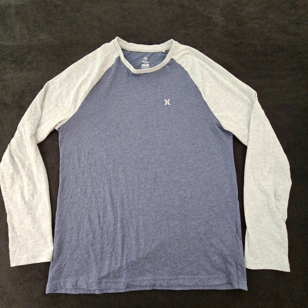 Hurley‎ Blue Gray Colorblock Long Sleeve T-Shirt Men's M